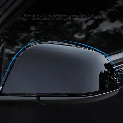 Coques de rétroviseurs extérieurs pour Tesla Model Y et Model 3 Highland, noir brillant