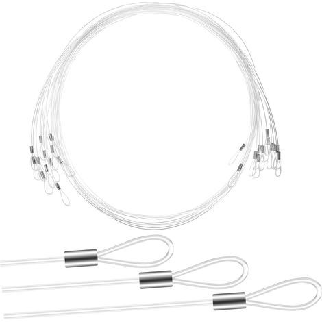 Lot de 12 ficelles en nylon 1,5 m pour suspendre des cadres et (1/5)