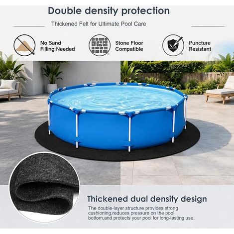 Pool Mat Pool Mat Outdoor Floor Mat for Swimming Pools Floor Protection Mat for Above Ground Pools and Hot Tubs Liner (1/2)