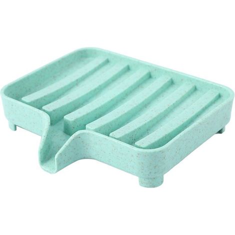 Sponge holder, storage shelf, drainer drawer, storage box (1 piece), shower utensil holder, plate holder - Green (1/5)