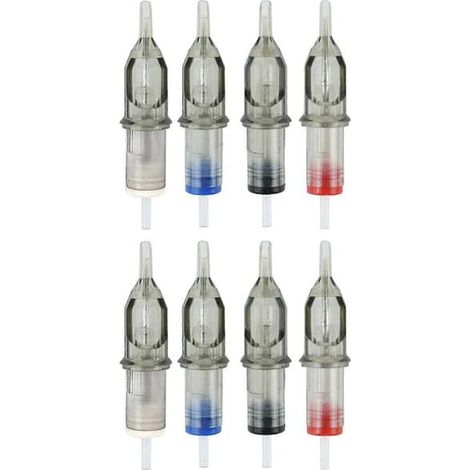 LYERCW - 40 cartouches d'aiguilles de tatouage assorties 1RL/3RL/3RS/5RS/5M1/7M1/5RM/7RM à membrane conique (1/5)