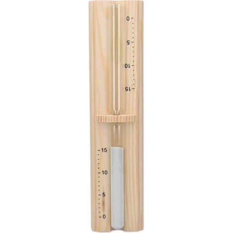 Sauna-Sanduhr – 15-Minuten-Sanduhr aus Kiefernholz für Sauna, Hamam und Spa – Entspannungstimer, Dampfbad-Accessoire – Crezuo