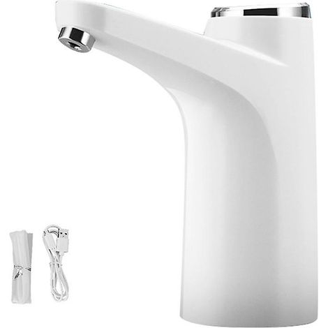 Bouteilles de pompe à eau automatiques, distributeur d'eau électrique domestique, pompe à eau en bidon, distributeur d'eau intelligent blanc (1/5)