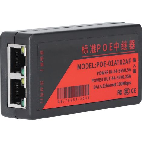 Répéteur PoE standard, extension de réseau 100 Mbps, adaptateur/répartiteur pour caméra, 8,8 x 4,2 x 2 cm (1/5)
