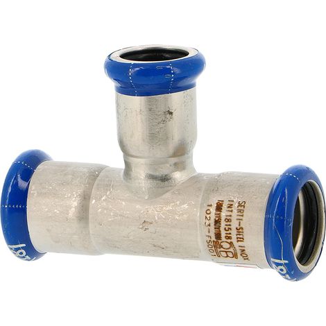 Té inégal à sertir SERTIsteel Inox - Empreinte M Ø18-15-18mm