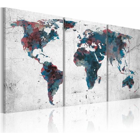Tableau la randonnée des continents - 120 x 60 cm (1/4)