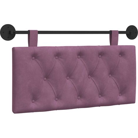 Cabecero colgante Con luz LED Morado Terciopelo vidaXL