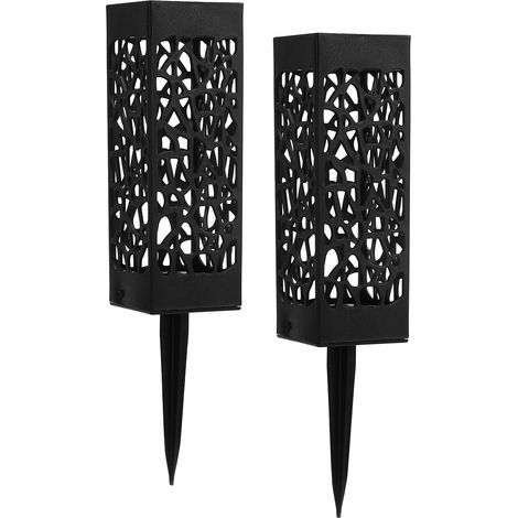 Vase de cimetière, colonne noire, design ajouré unique, installation facile, vase de sol, porte-fleurs funéraire (1/5)