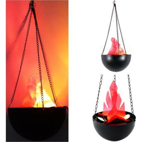 Lampada Luce Effetto Fuoco Fiamma Finta Schenografia Lampade A Sospensione