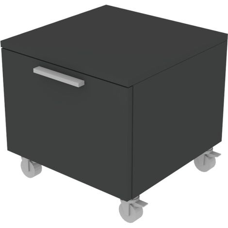 Cassettiera con ruote - Design moderno per cameretta e ufficio - Basalto