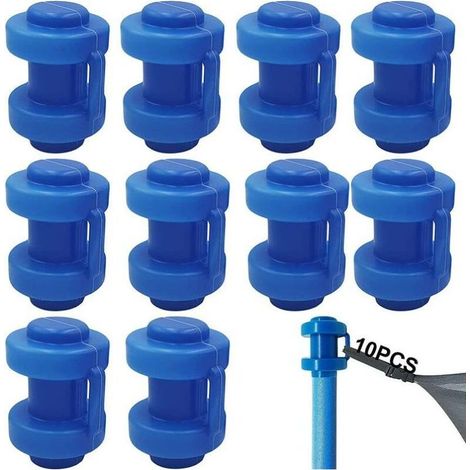 Capuchons De Poteaux De Trampoline Filet Sécurité Des Embouts Pièces Détachées Trampolines Chapeau De Mât Trampoline Accessoires De Trampoline Pour Filet Crochet Trampoline Alimentation Bleu,10 Pcs (1/5)