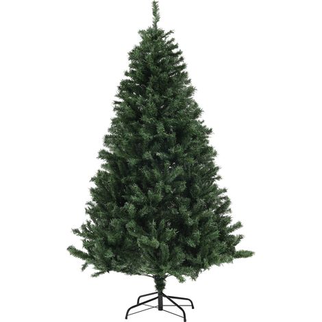 HOMCOM Albero di Natale 180 cm con 1000 Rami Verde (1/5)