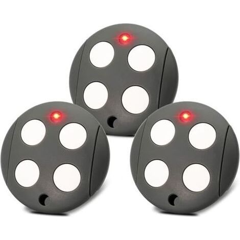 433,92 MHz Telecommande Portail, Lot de 3 Telecommande Porte de Garage Compatible avec Telecommande Mhouse GTX4, Rolling Code, 4 Canaux (1/5)