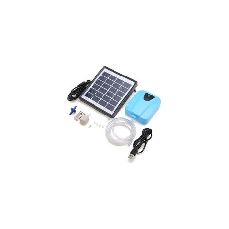 Solar Teichbelüfter Sauerstoffpumpe Luftpumpe für Gartenteich, Aquarium (blau)