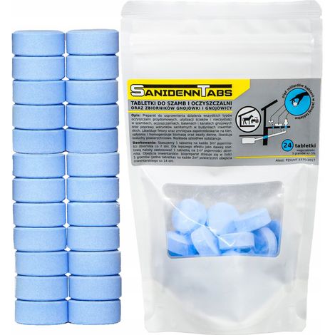 Bakterientabletten von Sanidenn für ökologische Kläranlagen, 24 Tabletten