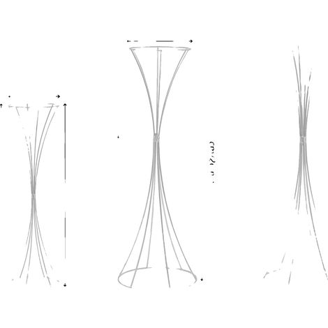 Soporte para flores, construcción de metal duradera, diseño versátil, plateado, M-a (1/2)