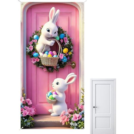 Ostern Banner 90 x 180 cm wasserdichter Osterhasen