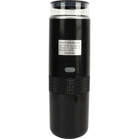 Machine à café portable Mini cafetière de poche sans fil rechargeable USB-C avec batterie 1200 mAh, idéale pour les voyages et le camping. Compatible avec les capsules K-Cup et les formats Americano. (1/5)