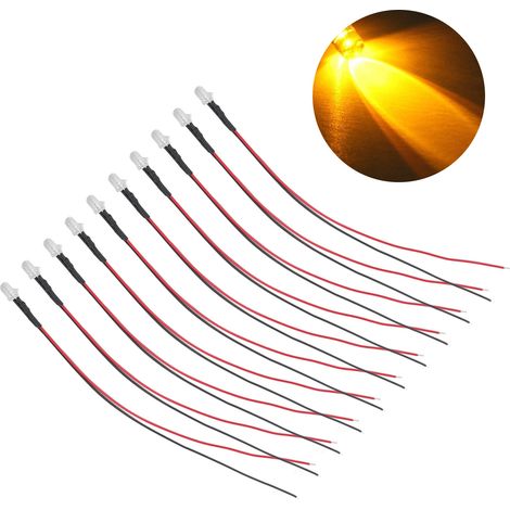 de 10 diodes électroluminescentes DEL de 5 mm précâblées LED