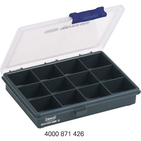 raaco Assorter 6-12 Sortimentskasten (L x B x H) 175 x 143 x 32 mm Anzahl Fächer: 12 feste Unterteil (1/4)