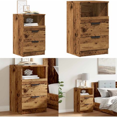 vidaXL Nachttisch Altholz-Optik 40x36x65 cm Holzwerkstoff (1/5)