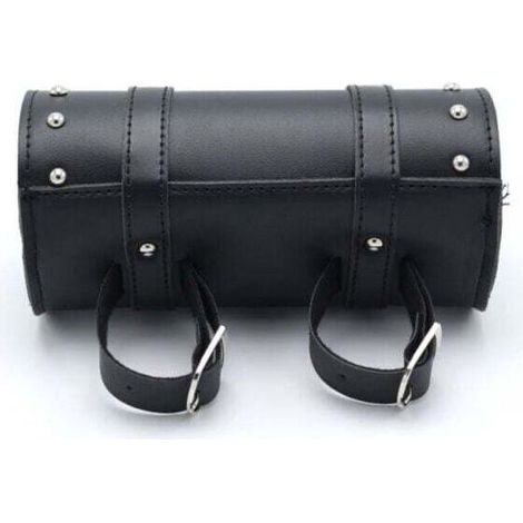 Sacoches Cavalières pour Motos,Sac à Outils en Cuir Moto,Universelle Sacoches Cavalières pour Moto,Cuir Noir Trousse Outils Moto,avec 2 Sangles De Fixation, s'adapte à La Plupart des Motos (1/5)