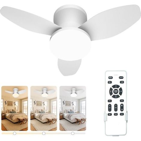 Ventilateur de Plafond 60CM - Dimmable - 6 Vitesses - Silencieux avec Télécommande (1/5)