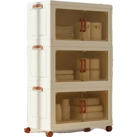 Contenedores de almacenamiento, diseño plegable, portátiles con ruedas, FXCQYDN2T64VF3 (1/2)