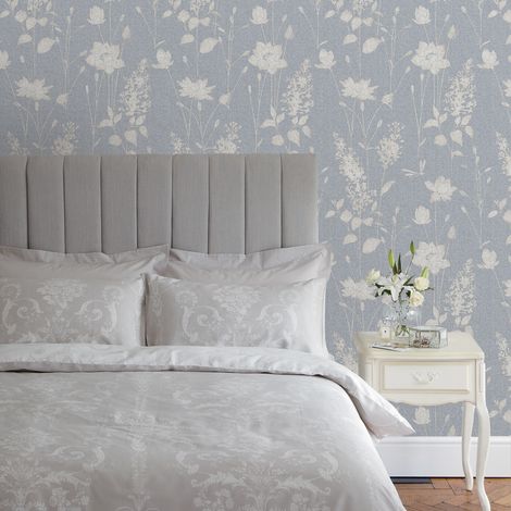 Papier peint intissé Laura Ashley Dragonfly Garden Chalk 1005 x 52cm Bleu