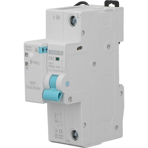 WLAN-1P-Leistungsschalter 145-295V 63A mit Timer und Fernbedienung für Haushaltsgeräte (1/5)