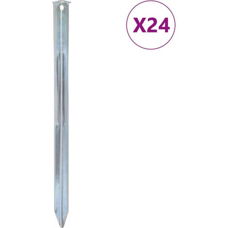 Zeltheringe 24 Stk. 30 cm Ø20 mm Verzinkter Stahl