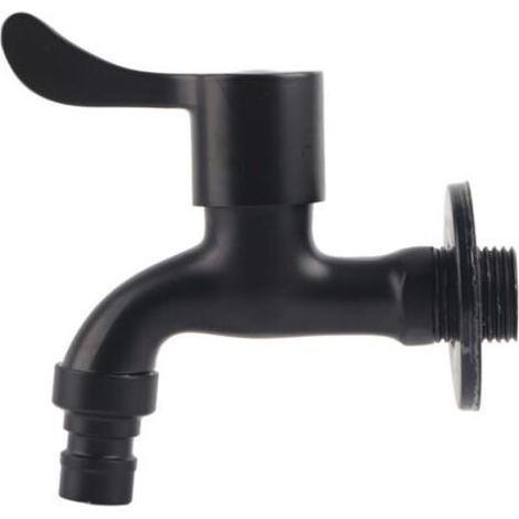 1 Robinet mural Acier inoxydable 304 Noir Jardin Salle de bain Machine à laver (1/4)