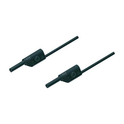 CORDA DI SICUREZZA SKS HIRSCHMANN MVL S 200/1 AU [ BANANA M LE 2 MM - BANANE M LE 2 MM] 2.00 M NERO