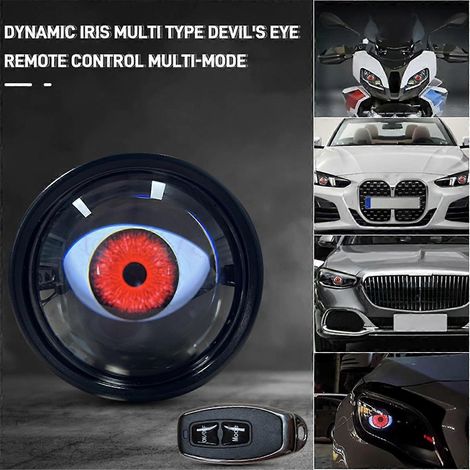 Phares LED dynamiques 2 en 1 pour voitures, avec décoration « Œil du diable » et feux antibrouillard, allumage automatique par télécommande - AquaForge