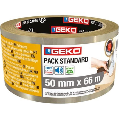 GEKO - Adhésif emballage standard 50mmx66m transparent