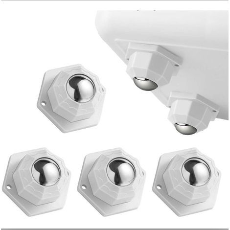 Roulettes À Billes - Charge Maximale 200 Kg - Pour Meubles Lourds - Auto-Adhésives Ou Perçables - Pivotantes 360° - Lot De 4 (1/5)