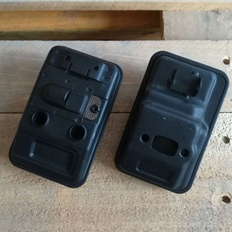 FS85 FS75 FS80 FS85 FC75 HL75 Schalldämpfer, Metallschalldämpfer, reduziert Abgasgeräusche, geeignet für auf Stelzen montierte Freischneider. Mindestbestellmenge: 1 Stück. (1/4)