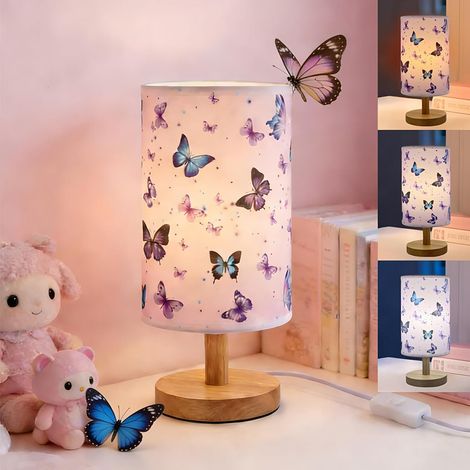 Lampe de table papillon pour chambre à coucher et fille, chevet (1/5)