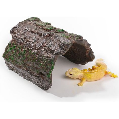 Resin reptile house for tortoises, lizards and climbing reptiles – Creative toy, multifunctional hide for terrariums – 9.5 x 8 x 6 cm