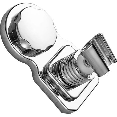 Accesorios de ducha para baño Soporte de ducha de lluvia Soporte para cabezal de ducha Montaje en pared ajustable, sin taladros y que ahorra agua Plateado (1/5)