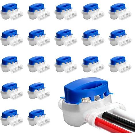 20 Pcs Connecteurs de Câble Robot Tondeuse,Connecteur Electrique Etanche Remplis des Résine pour Étendre ou Réparer cable peripherique robot tondeuse, Automower,jardin,Dénudage Inutile (1/5)
