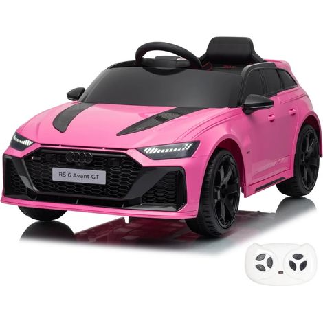Coche Eléctrico para Niños Audi RS6 GT 12 V 1 a 6 años - Vehículo a Batería con Mando a Distancia, Ruedas de EVA & Cinturón de Seguridad de 3 puntos - Rosa (1/5)