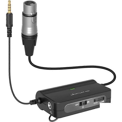 LINKFLEX AD1 Préamplificateur de microphone, adaptateur audio XLR vers 3,5 mm pour smartphones, appareils photo reflex numériques et caméscopes (1/5)
