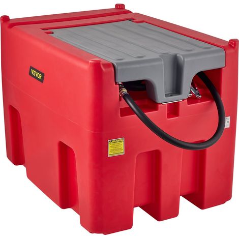Réservoir Diesel Portable 439 L Cuve de Ravitaillement Polyéthylène Rouge avec Pompe Transfert 12 V Jauge de Carburant Tuyau 4 m Buse Ravitaillement pour Véhicule Appareils Agriculture Industrie (1/5)