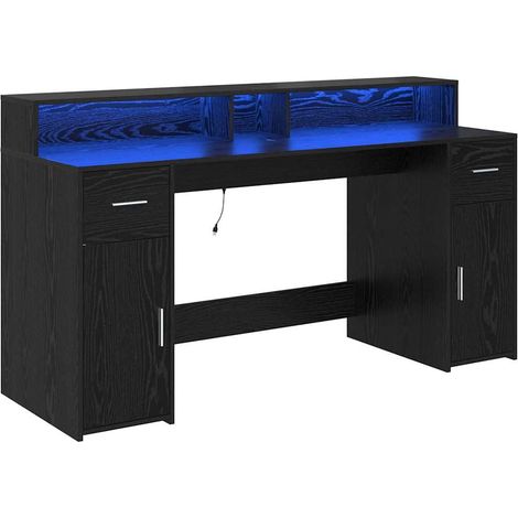 Maison Exclusive - Scrivania Rovere nero 160 x 55 x 91 cm Legno multistrato