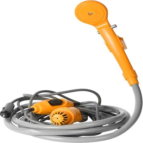 Kaelt - Douche de Camping Portable Douchette Extérieur 12V à l' Allume-Cigare avec Pompe Immergée Pour Voyage Randonnée Voiture (1/5)