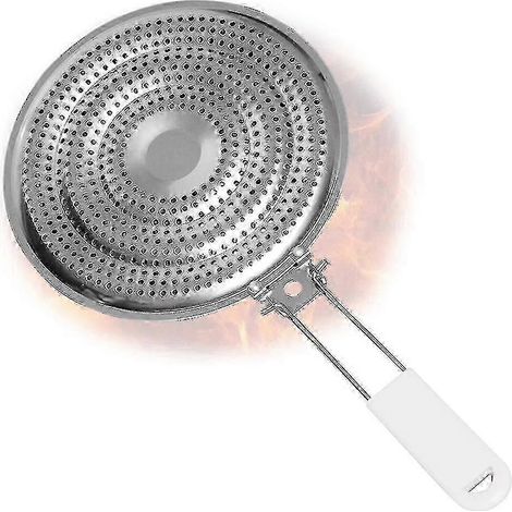 Réducteur de diffuseur de chaleur, pare-flammes et plaque de mijotage, en acier inoxydable épais, pour cuisinières électriques et à gaz. (1/3)