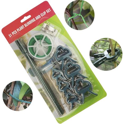 1 kit (31 pièces) d'outils de greffage pour jardin, pince à plantes, tour de jardin, fil de ligature, pince à plantes (1/4)