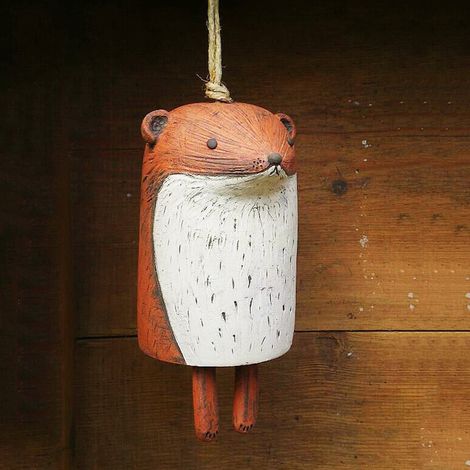 Cloche À Vent Animal - Sifflet À Vent En Résine Pour Jardin Extérieur - Idéal Pour Décoration Rustique De Terrasse Ou Balcon - 1 Pièce (1/5)
