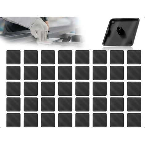 40 Embouts pour Profilés en Aluminium, Cache-Profil en Plastique, pour Articles Ménagers, Portiques d'escalade, Aquarium Cadres, Étagères De Rangement Et Pieds De Parasol (1/5)